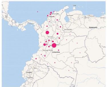 Mapa de casos y muertes por coronavirus por departamentos en Colombia: hoy, 11 de marzo