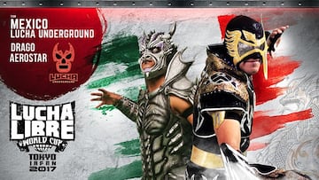 Este es uno de los posters de Lucha World Cup en Japón.