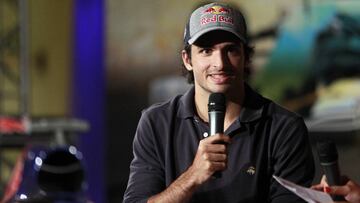 Carlos Sainz durante la presentaci&oacute;n en Madrid del GP de Espa&ntilde;a de F&oacute;rmula 1.