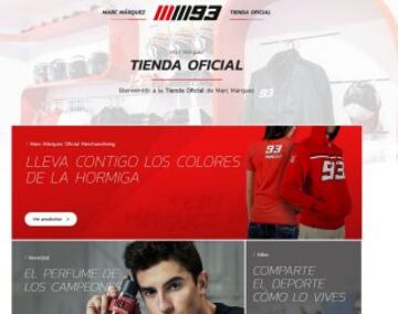 Marc Márquez es el único piloto de MotoGP que tiene su tienda de merchandising fuera de MotoGP.