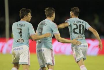 1-1. Santi Mina celebró el gol del empate.