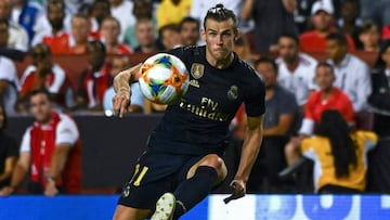 Gareth Bale, en el partido frente al Arsenal en Washington.