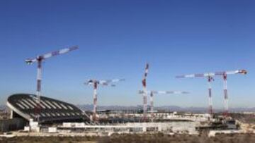 La Peineta está en construcción.