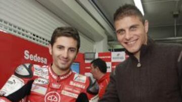 <b>JUNTOS EN CHESTE. </b>Faubel conoció a Joaquín el año pasado en Cheste, durante el GP de Valencia.