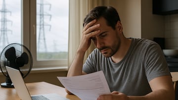 Bill pain with electricity lines illustration