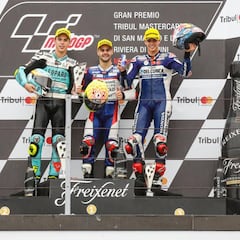 Podio de Fenati, Mir y Di Giannantonio con 23 caídas