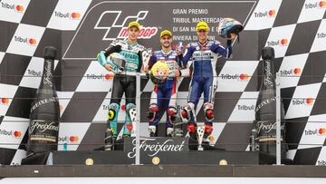 Podio de Fenati, Mir y Di Giannantonio con 23 caídas