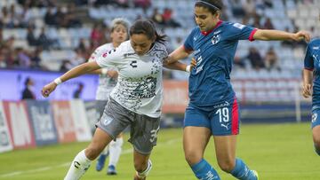 Pachuca vs Monterrey en la semifinal de ida Liga MX Femenil.