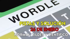 Wordle en español, científico y tildes para el reto de hoy 26 de enero: pistas y solución