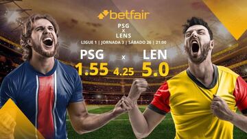 PSG vs. RC Lens: horario, TV, estadísticas, clasificación y pronósticos