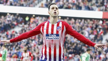 Kalinic celebra su gol en el Atl&eacute;tico-Alav&eacute;s.