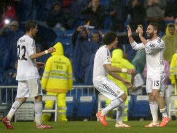 Celebración del 2-0, de Carvajal.