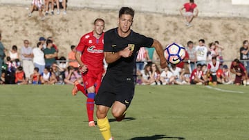 Luciano Vietto en pretemporada con el Atlético