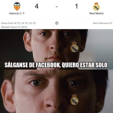 Los mejores memes de la derrota del Real Madrid en Valencia