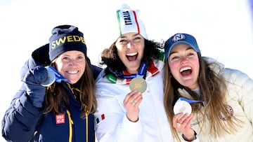 In a stunning result, two Olympic skiers recorded the exact same time in the same event twice to share the silver medal in the women’s giant slalom.
