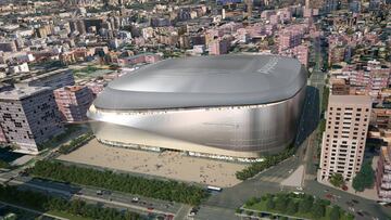Imagen virtual del proyecto para la reforma del Estadio Santiago Bernabéu que el Real Madrid presentó en enero de 2014.
