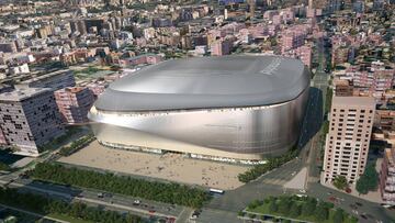 Imagen virtual del proyecto para la reforma del Estadio Santiago Bernab&eacute;u que el Real Madrid present&oacute; en enero de 2014.