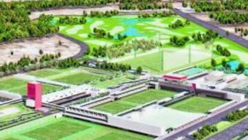 Plano del proyecto de la futura Ciudad Deportiva del Atlético de Madrid en la localidad madrileña de Alcorcón.