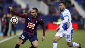 Arbilla en un partido del Eibar.