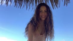 Imagen de Shakira en la playa.