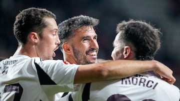 Partido de la jornada 14 de la Segunda División 2024-2025 de la liga de fútbol española, Liga Hypermotion, entre Albacete-Oviedo disputado el 10/11/2024 en el Carlos Belmonte.