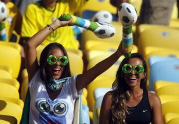 Gran ambiente en el estadio.