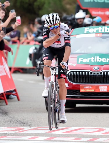 Marc Soler celebra su victoria en La Farrapona.