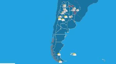 Clima para Año Nuevo 2019 en Argentina