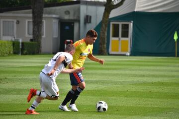 La Selección Colombia jugó un amistoso a puerta cerrada ante la Primavera del Genoa en Milanello, en el cual José Pékerman puso a prueba los esquemas y variantes que ha trabajado en los últimos días. James y Cristian Zapata, los ausentes. Otro que no tuvo acción fue José Fernando Cuadrado por decisión técnica.