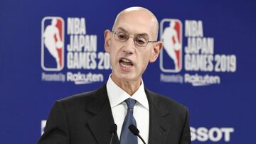 El comisionado de la NBA Adam Silver, durante una comparecencia