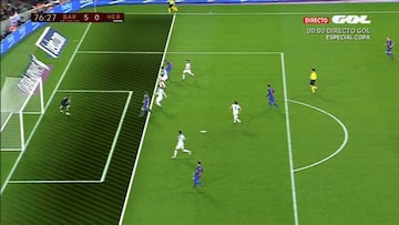 A hint of offside for Alcácer's first Barcelona goal