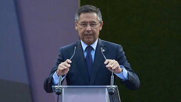 BARCELONA, SPAIN - AUGUST 26: Josep Maria Bartomeu, president of FC Barcelona during the Johan Cruyff Statue Unveiling at Camp Nou on August 26, 2019 in Barcelona, Spain. (Photo by Quality Sport Images/Getty Images)
 PUBLICADA 28/02/20 NA MA08 1COL 
 PUBL