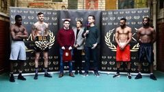 Imagen de los boxeadores semifinalistas del Golden Contract en el peso superligero.