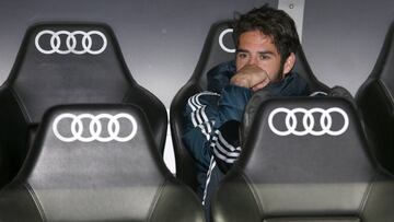 El centrocampista malague&ntilde;o del Real Madrid, Isco, suplente en Copa del Rey.