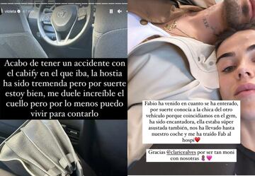 Violeta sufre un accidente de tráfico. INSTAGRAM.