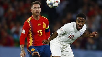 15/10/18 PARTIDO LIGA DE NACIONES UEFA NATIONS LEAGUE FASE DE GRUPOS GRUPO IV 
 ESTADIO BENITO VILLAMARIN 
 SELECCION ESPA&Ntilde;OLA ESPA&Ntilde;A - INGLATERRA 
 SERGIO RAMOS RAHEEM STERLING