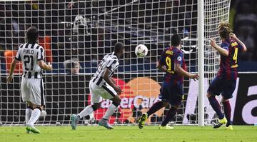 El 6 de junio el Barcelona jugó en Berlín la final de Champions League frente a la Juventus. El charrúa anotó el gol que ponía el 2-1 en el marcador. Ese día el Barcelona confirmó su segundo triplete.
