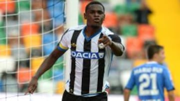 El delantero colombiano lleva cinco goles con Udinese.