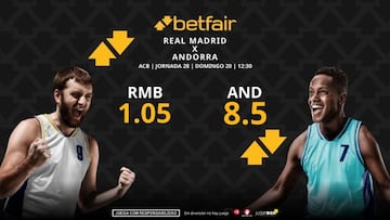 Real Madrid Baloncesto vs. MoraBanc Andorra: horario, dónde ver, pronósticos, estadísticas y clasificación