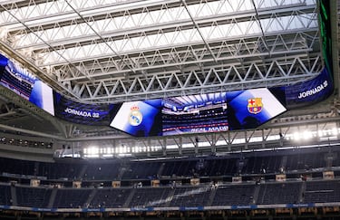 El nuevo videmarcador del estadio Santiago Bernabéu se estrena el día del Clásico. Así de impresionante se ve.