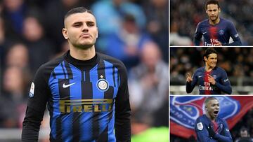 Cómo encaja Icardi en la delantera galáctica del PSG