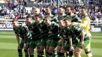 Once inicial del Racing en El Plantío frente al Burgos.