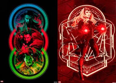 Doctor Strange 2: nuevos artes con las dos variantes de Strange, Bruja Escarlata y el minotauro