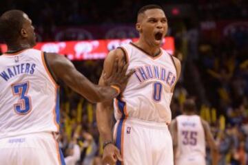 Russell Westbrook y Dion Waiters.