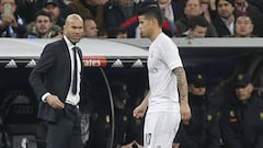 James envió mensaje a Zidane: "Espero jugar más este año"