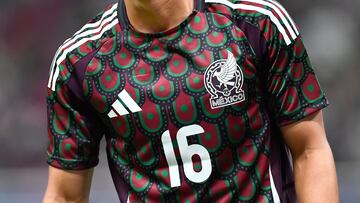 Diego Lainez of Mexico during the game international friendly between Mexican National team (Mexico) and United States (USA) at Akron Stadium, on October 15, 2024, Guadalajara, Jalisco, Mexico.