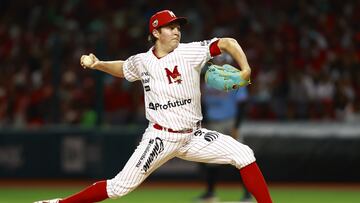 Trevor Bauer Pitcher of Diablos Rojos de Mexico during to game one between Tigres de Quintana Too and Diablos Rojos del Mexico as part of Season 2024 of Liga Mexicana de Beisbol at Alfredo Harp Helu Stadium, on April 15, 2024 in Mexico City, Mexico