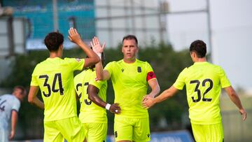 Ortuño marcó el primer tanto del FC Cartagena de Abelardo.