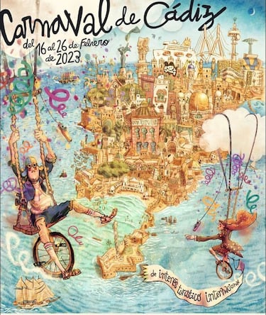 ¡Que llueva Carnaval!’, una declaración de amor del ilustrador a Cádiz: un homenaje a su naturaleza, su mar y a todos los seres que la habitan.