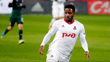 Farf&aacute;n, en un partido con el Lokomotiv. 